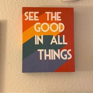 Rainbow with text Canvas Art **dimensions coming soon**
